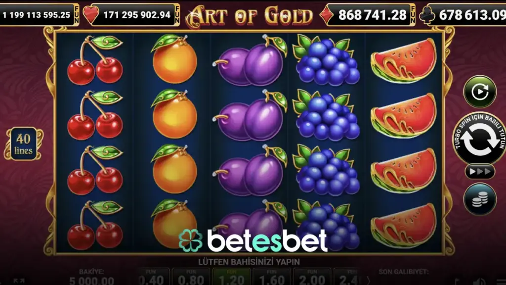 Betesbet art of gold oyunu